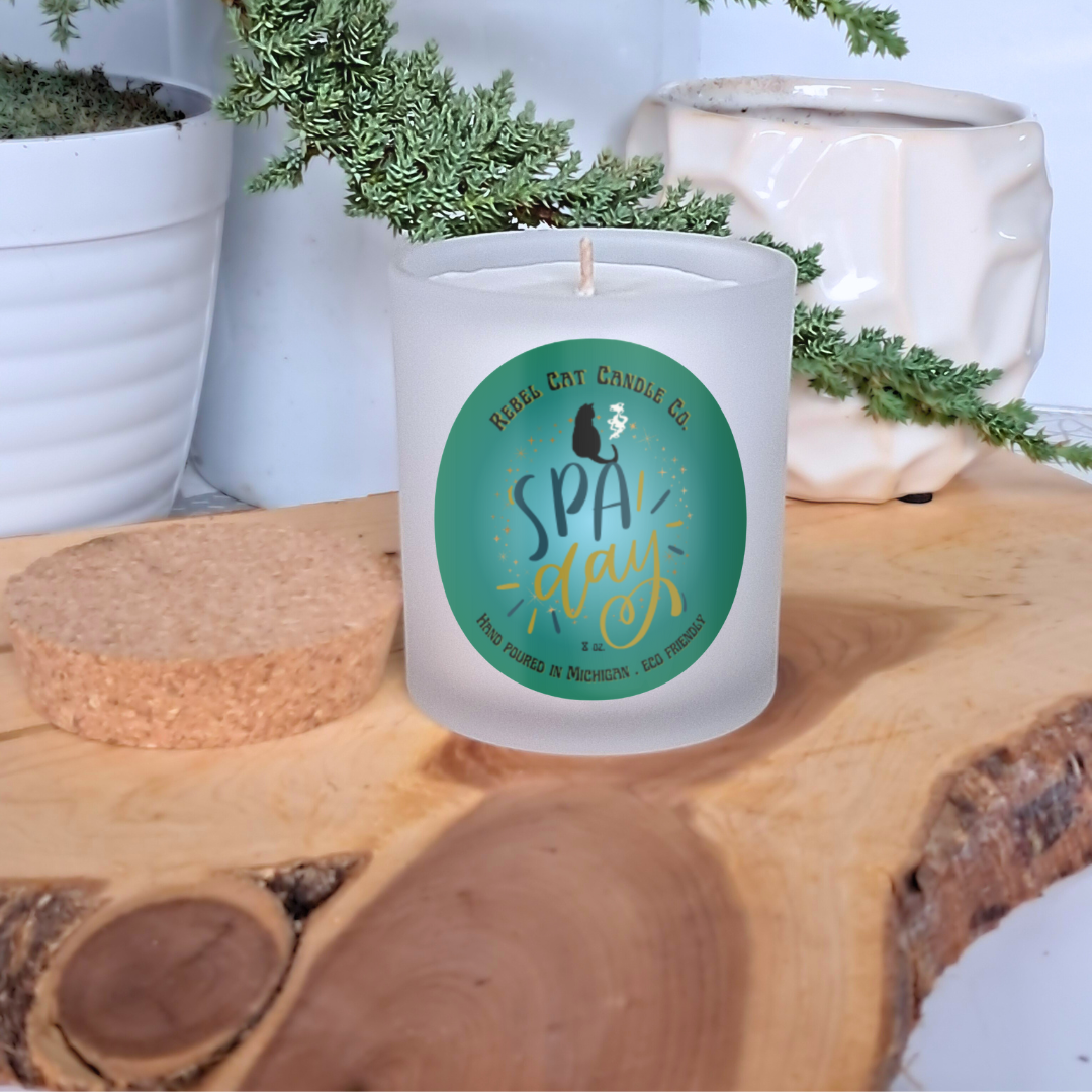Spa Day Spring Candle - 8 oz Coconut and Soy wax candle