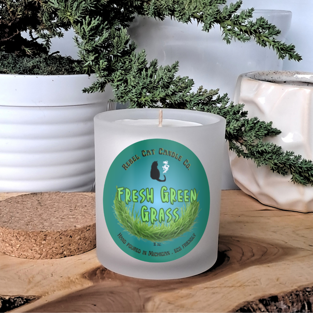 Fresh Green Grass - 8 oz. Coconut & Soy Wax Candle
