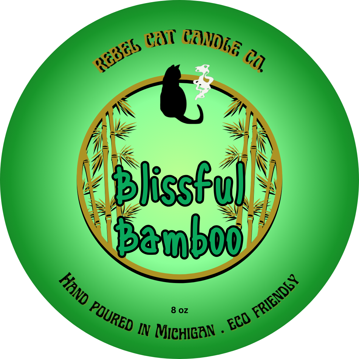Blissful Bamboo- 8 oz. Coconut & Soy Wax Candle
