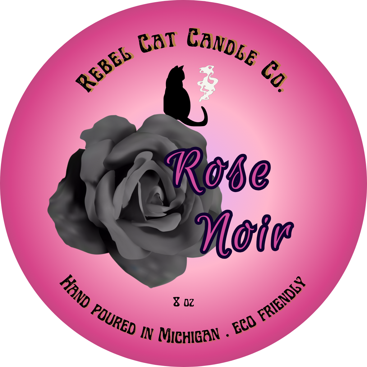 Rose Noir - 8 oz. Coconut & Soy Wax Candle