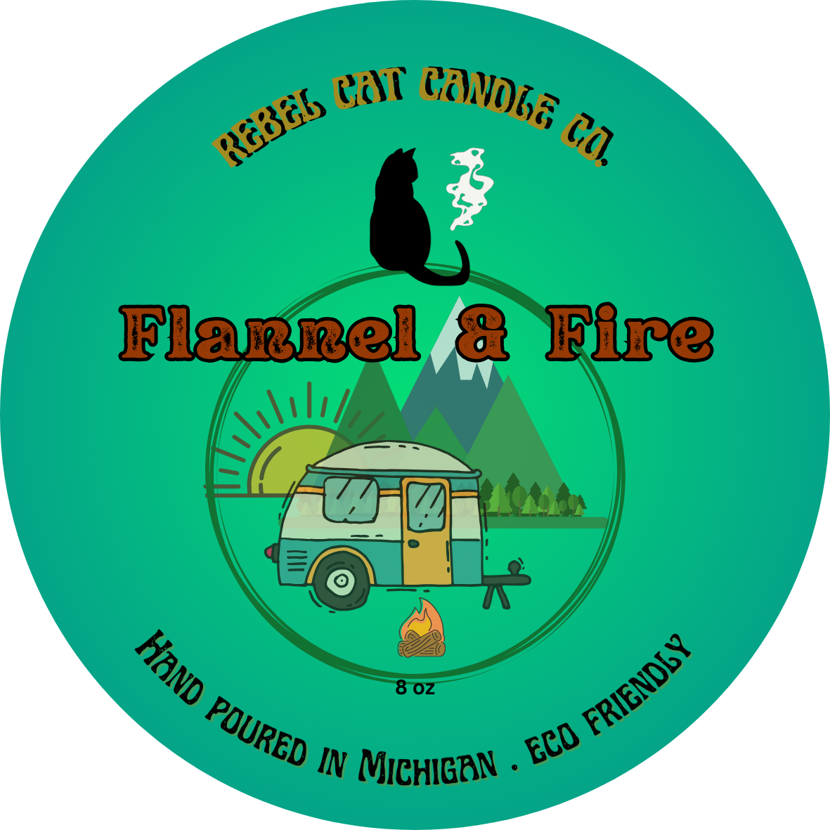 Flannel and Fire - 8 oz. Coconut & Soy Wax Candle