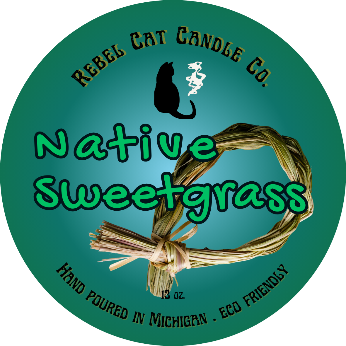 Native Sweetgrass - 13 oz. Coconut & Soy Wax Candle