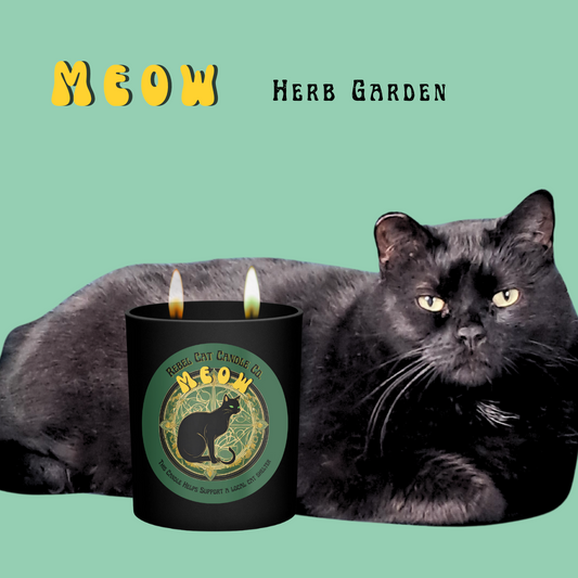 'Meow' Herb Garden - 13 oz. Coconut & Soy Wax Candle