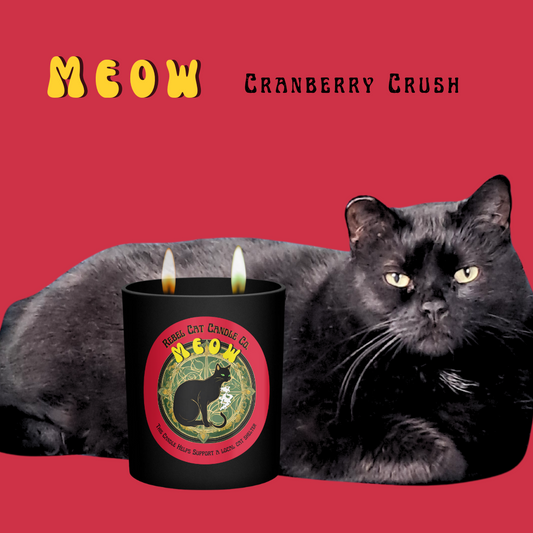 'Meow' Cranberry Crush- 13 oz. Coconut & Soy Wax Candle