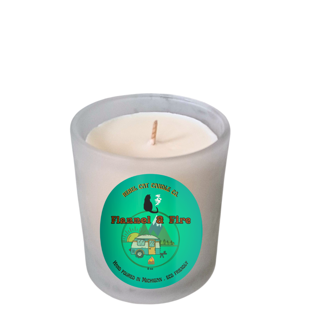 Flannel and Fire - 8 oz. Coconut & Soy Wax Candle