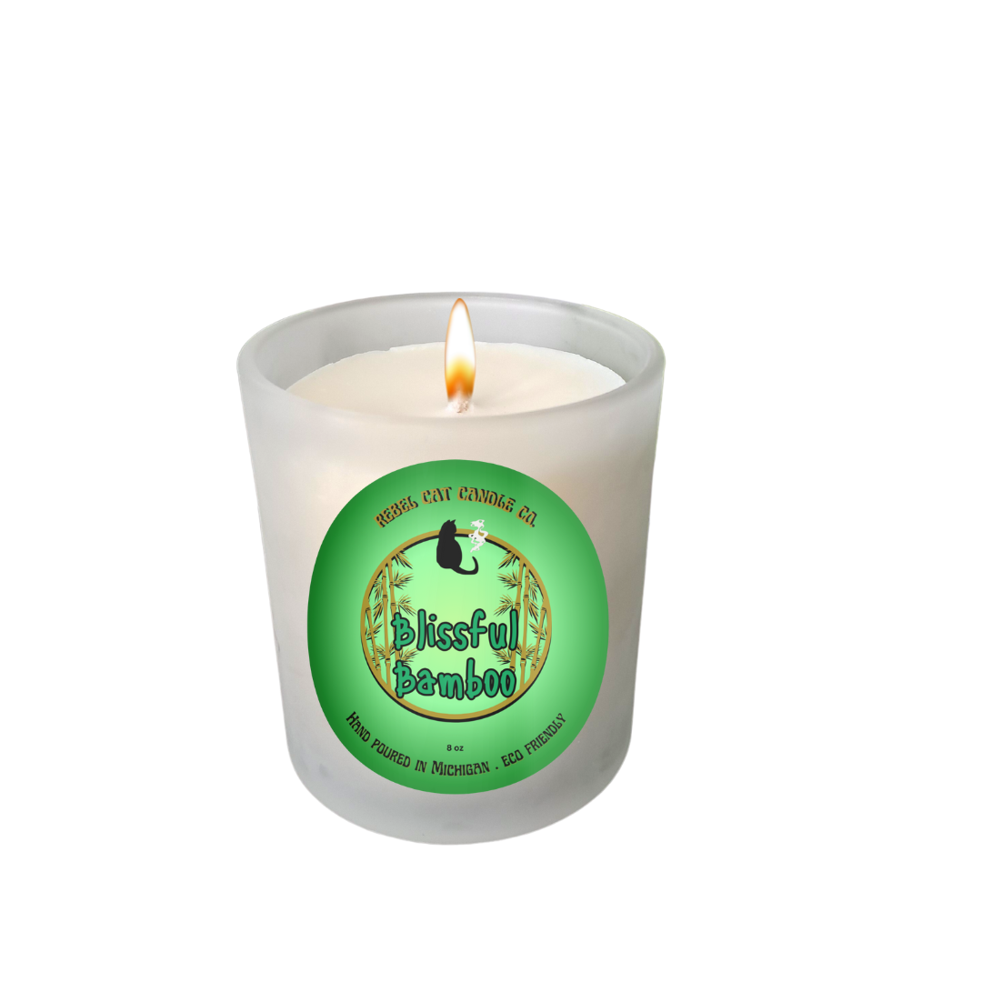 Blissful Bamboo- 8 oz. Coconut & Soy Wax Candle