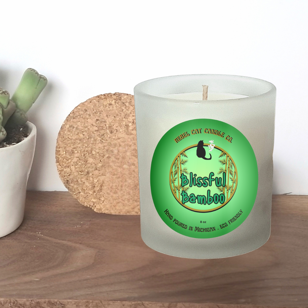 Blissful Bamboo- 8 oz. Coconut & Soy Wax Candle