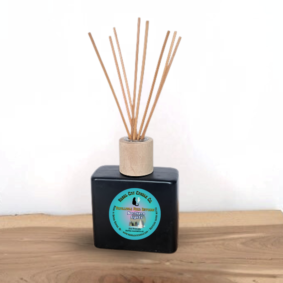 Northern Lights Reed Diffuser- Michigan Collection 8 oz recycled glass