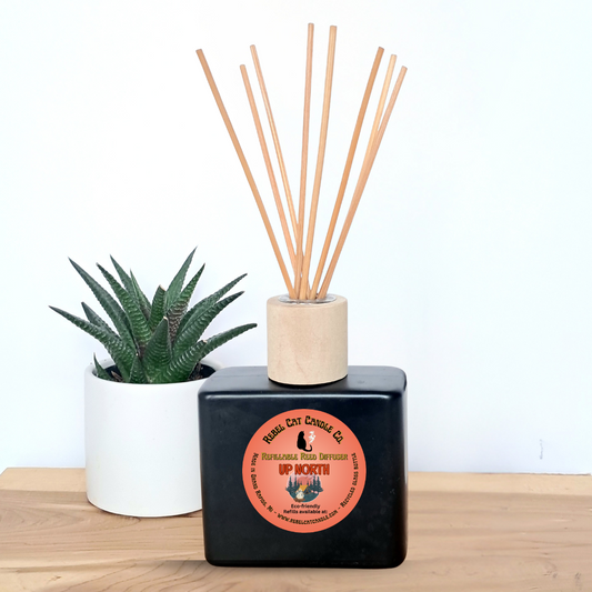 Up North Reed Diffuser- Michigan Collection 8 oz recycled glass