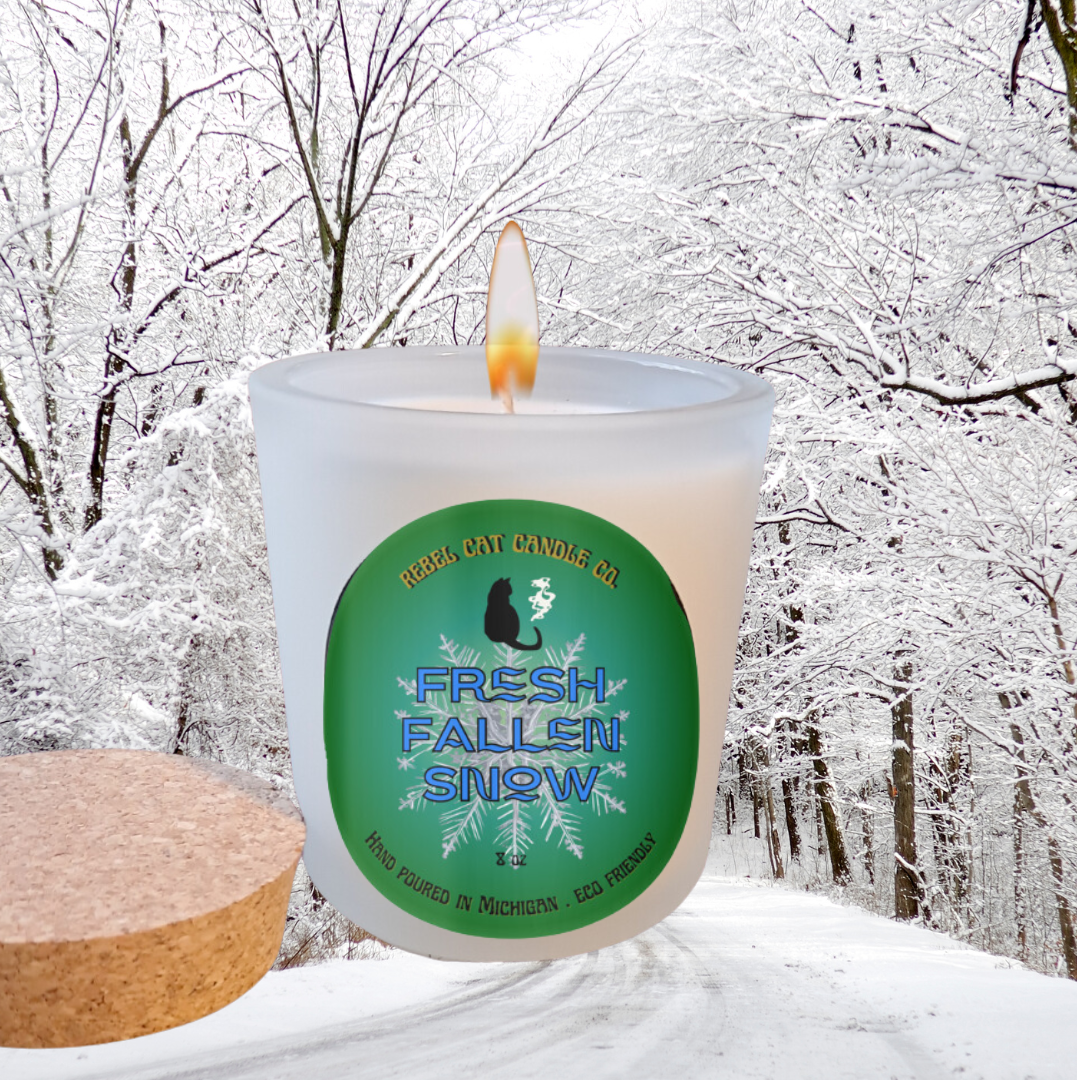 Fresh Fallen Snow - 8 oz. Coconut & Soy Wax Candle