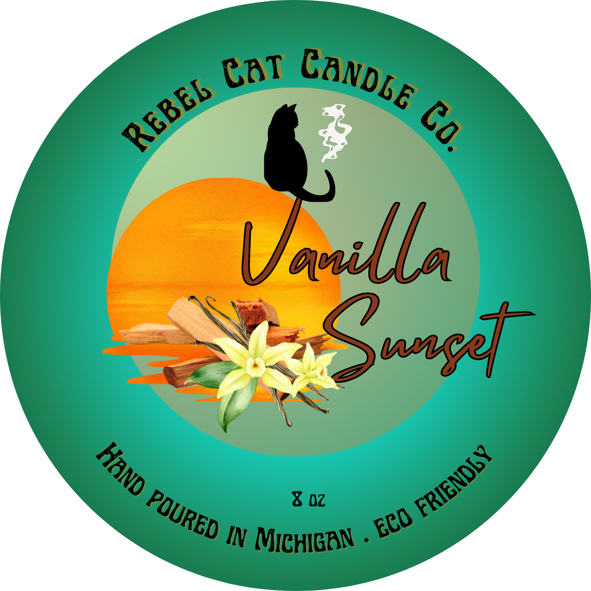Vanilla Sunset - 8 oz. Coconut & Soy Wax Candle