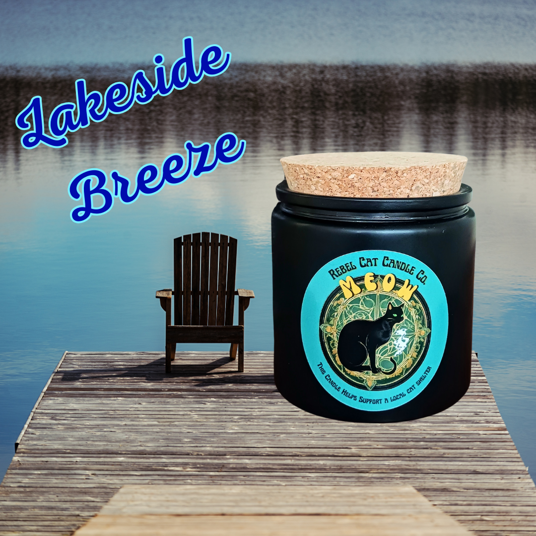 'Meow' Lakeside Breeze - 13 oz. Coconut & Soy Wax Candle