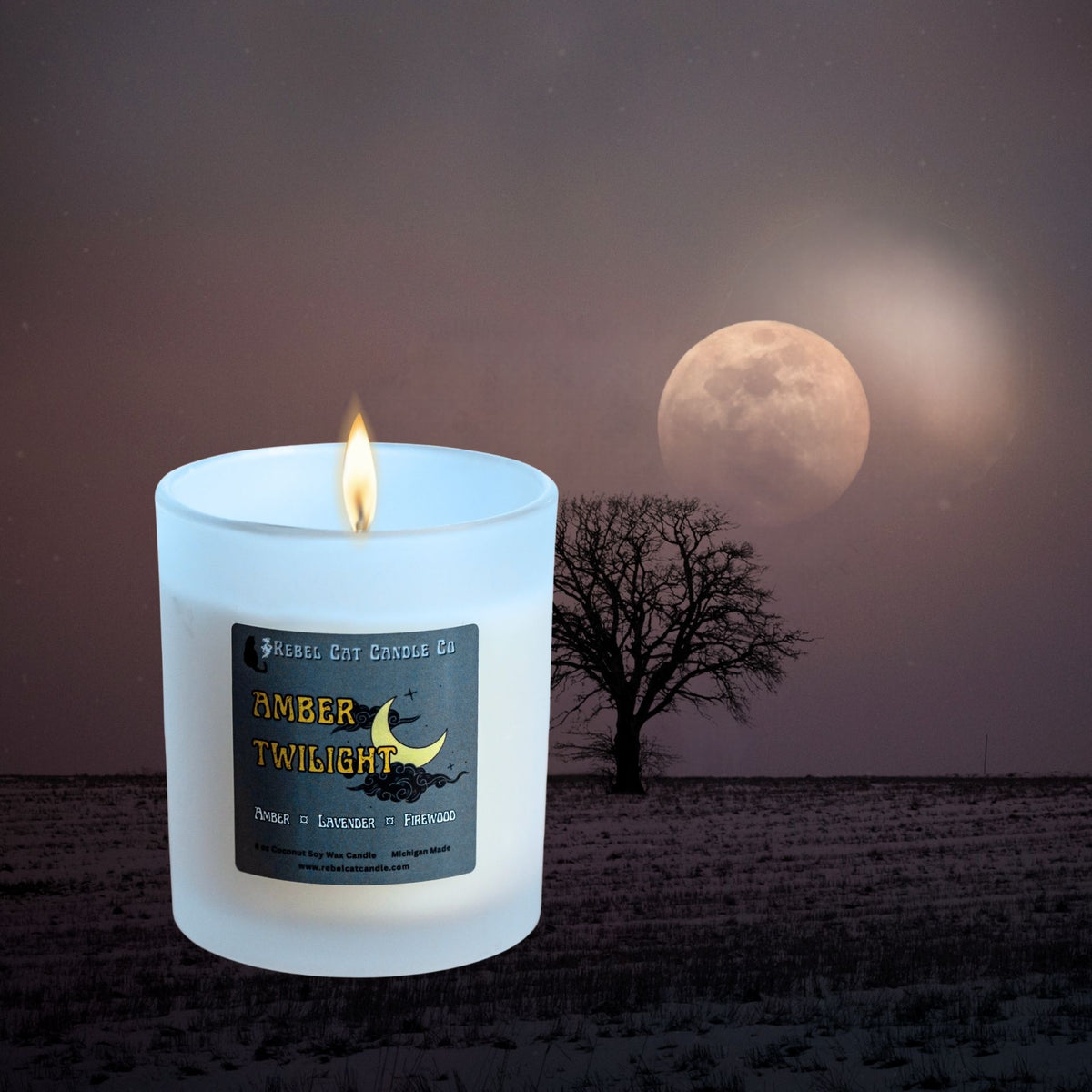 Amber Twilight - 8 oz. Coconut & Soy Wax Candle