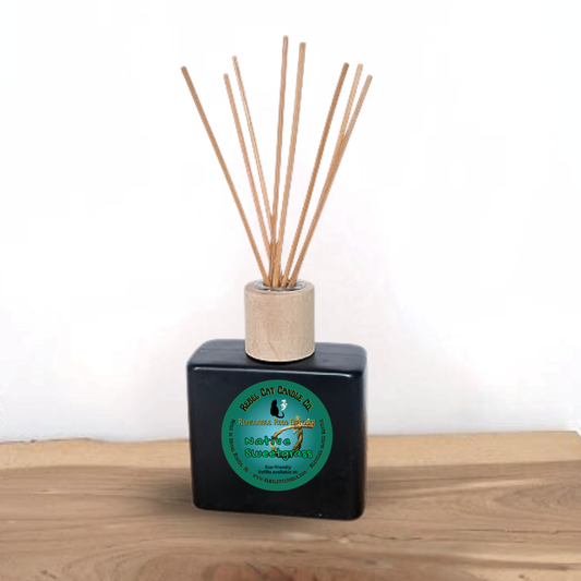 Native Sweetgrass Reed Diffuser- Michigan Collection 8 oz recycled glass