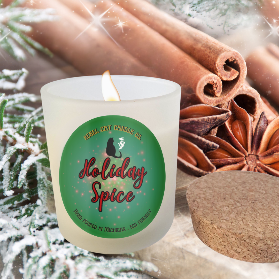 Holiday Spice - 8 oz. Coconut & Soy Wax Candle