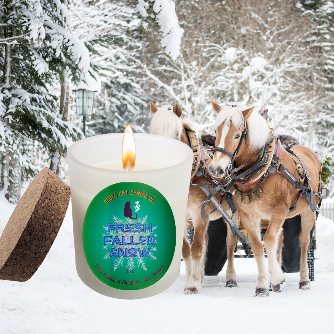 Fresh Fallen Snow - 8 oz. Coconut & Soy Wax Candle